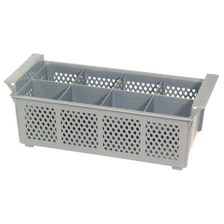 Flatware Basket, Plastic, 8-Compartments