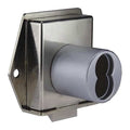 Drawer Dead Latch with Interchangeable Core, Brushed Chrome, 1-1/16" For Door Thickness