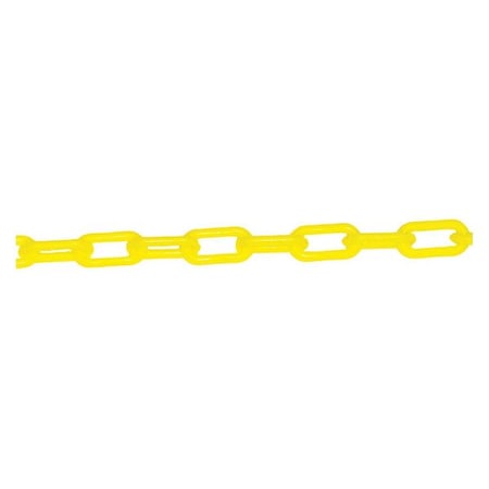 Plastic Chain, Yellow, 500 ft Length, Gloss