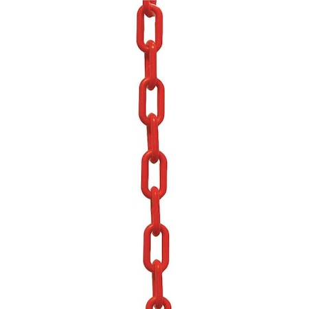 Plastic Chain, Red, 500 ft Length, Gloss