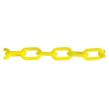 Plastic Chain, Yellow, 500 ft Length, Gloss