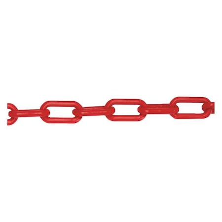 Plastic Chain, Red, 500 ft Length, Gloss