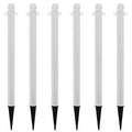 Ground Post, White, 35inH, Polyethylene, PK6
