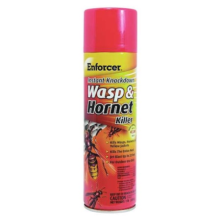 16 oz Aerosol Instant Knockout Wasp and Hornet Killer, DEET Free, Outdoor Use, PK12