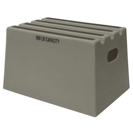 Box Step, 1 Steps, 500 lb Load Capacity, 11 3/4 in Overall Height, Plastic, Gray