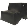 Box Step, 2 Steps, 500 lb Load Capacity, 19 1/2 in Overall Height, Plastic, Black