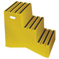 Box Step, 3 Steps, 500 lb Load Capacity, 29 1/2 in Overall Height, Plastic, Yellow