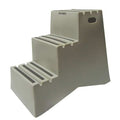 Box Step, 3 Steps, 500 lb Load Capacity, 29 1/2 in Overall Height, Plastic, Gray