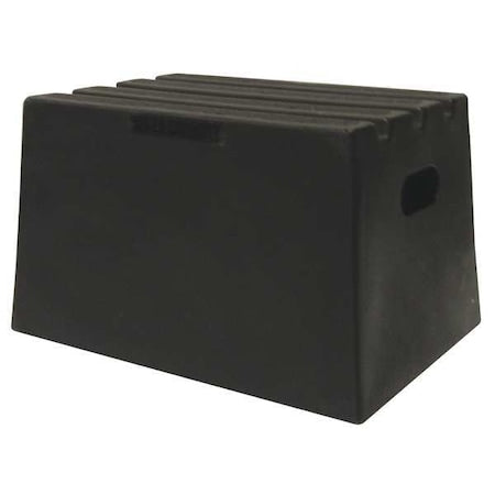 Box Step, 1 Steps, 500 lb Load Capacity, 11 1/2 in Overall Height, Plastic, Black