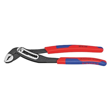 10 in V-Jaw Tongue and Groove Plier Serrated, Bi-Material Grip