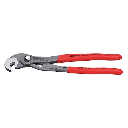 10 in Knipex Raptor Straight Jaw Tongue and Groove Plier Smooth, Plastic Grip