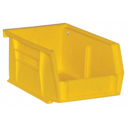 Hang & Stack Storage Bin, Copolymer Polypropylene, Yellow, 3 in H, 4-3/16 in W, 5-7/16 in L