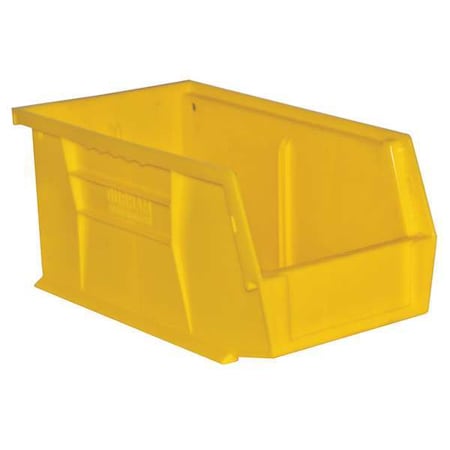 Hang & Stack Storage Bin, Copolymer Polypropylene, Yellow, 5 in H, 5-1/2 in W, 11-3/8 in L