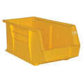 Hang & Stack Storage Bin, Copolymer Polypropylene, Yellow, 7 in H, 8-1/4 in W, 14-5/8 in L