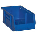 Hang & Stack Storage Bin, Copolymer Polypropylene, Blue, 3 in H, 4-3/16 in W, 7-7/16 in L