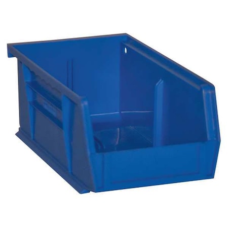 Hang & Stack Storage Bin, Copolymer Polypropylene, Blue, 3 in H, 4-3/16 in W, 7-7/16 in L