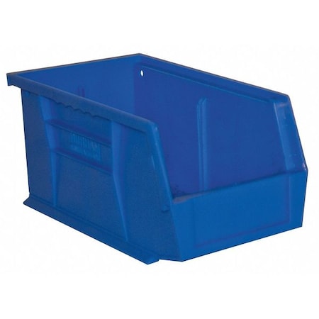 Hang & Stack Storage Bin, Copolymer Polypropylene, Blue, 5 in H, 5-1/2 in W, 11-3/8 in L