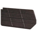 polypropylene Bin Divider, Black, 5 in L, 2-3/4 in H, 6 PK