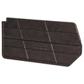 polypropylene Bin Divider, Black, 15 in L, 6-3/4 in H, 6 PK