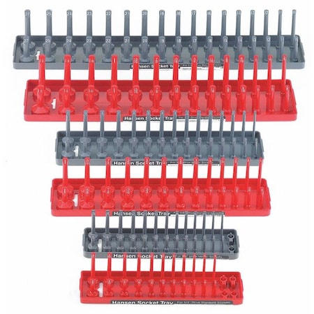 Socket Tray, 20-1/2 in. L, ABS Plastic, 6PK