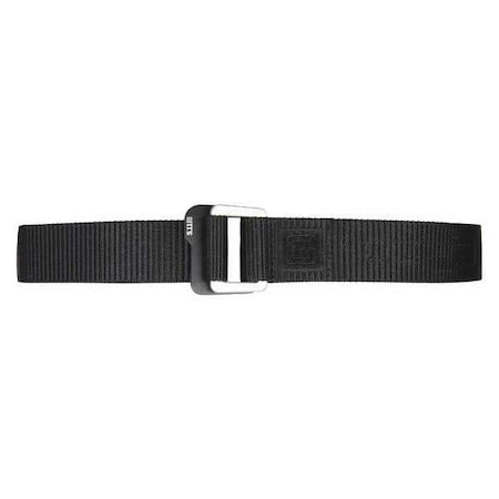 Tool Belt, Buckle Belt, Black, Ribbed Weave Nylon Webbing (Belt), Aluminum Anodized (Buckle)