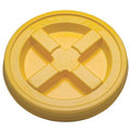 Plastic Pail Lid, Dia 12-3/8 In, Yellow