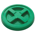 Plastic Pail Lid, Dia 12-3/8 In, Green