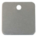 Blank Tag, Aluminum, 1 in H x 1 in W, Silver, Square, 100 PK