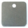 Blank Tag, Aluminum, 2 in H x 2 in W, Silver, Square, 25 PK