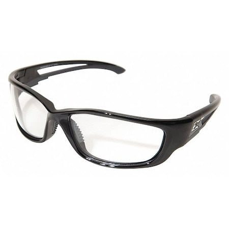 Kazbek XL, Safety Glasses, Anti-Scratch, Clear Lens, Black Frame, Full-Frame