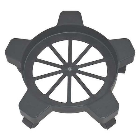 Pail Dolly, 75 lb., Plastic, Black