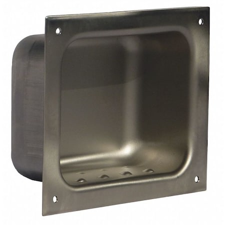 Wall Mount Ligature Resistant Soap Dish, 304 Stainless steel, Satin