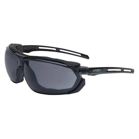 Tirade(TM), Safety Glasses, Anti-Fog, Gray Lens, Black Frame, Frameless