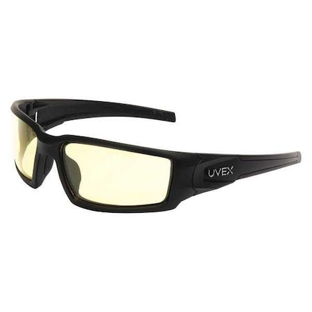 Hypershock, Safety Glasses, HydroShield(R) Anti-Fog, Amber Lens, Black Frame, Full-Frame