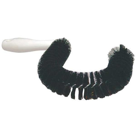 1 1/2 in W Coffee Maker Brush, Soft, 3 in L Handle, 6 in L Brush, Black, Plastic, 10 in L Overall