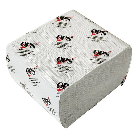 OPS Green Multifold Paper Towels, 1 Ply, 250 Sheets, White, 32 PK