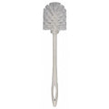 Toilet Brush, 11 1/2 in L Handle, 3 in L Brush, White, Plastic, 14 1/2 in L Overall