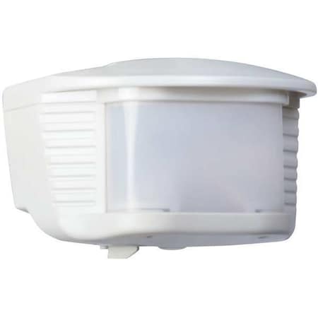 Motion Sensor, 180 Degree, 70 ft, Wht, 3in L