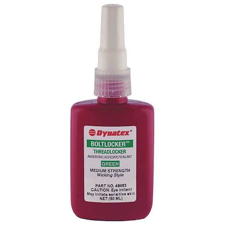 Wicking Grade Threadlocker, Boltlocker, Green, Medium/High, Liquid, 1.69 fl oz, Bottle