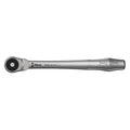 1/2" Drive 76 Geared Teeth Pear Head Style Hand Ratchet, 11" L, Satin Finish