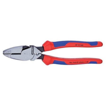 9 1/2 in Linemans Plier High Leverage, Steel