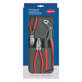 3 Piece Plastic Grip Plier Set Dipped Handle