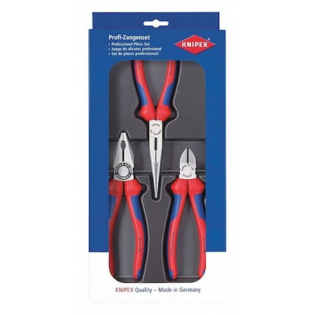 3 Piece Bi-Material Grip Plier Set Multi-Component Grips Handle