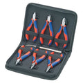 6 Piece Plastic Grip Precision Plier Set Dipped Handle