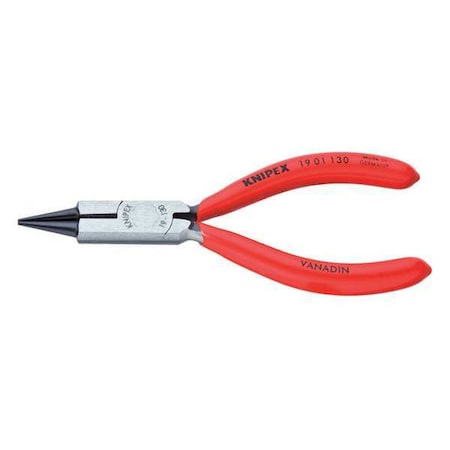 5 1/4 in 19 Round Nose Jewelers Plier, Side Cutter Plastic Coated Handle
