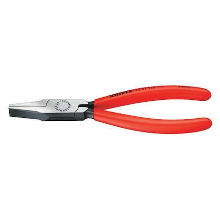 6-1/4" Flat Nose Pliers, Plastic Grip