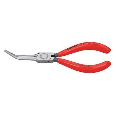 6 1/4 in Bent Long Nose Plier Plastic Coated Handle