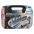 Ultra Access Pass-Thru Socket and Ratchet Set, 16 Piece, UNI-FIT
