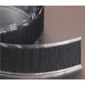 Reclosable Fastener, Rubber Adhesive, 75 ft, 1-1/2 in W, Black