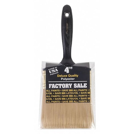 4" Wall Firm, Polyester Bristle, Paint Brush, Plastic Handle